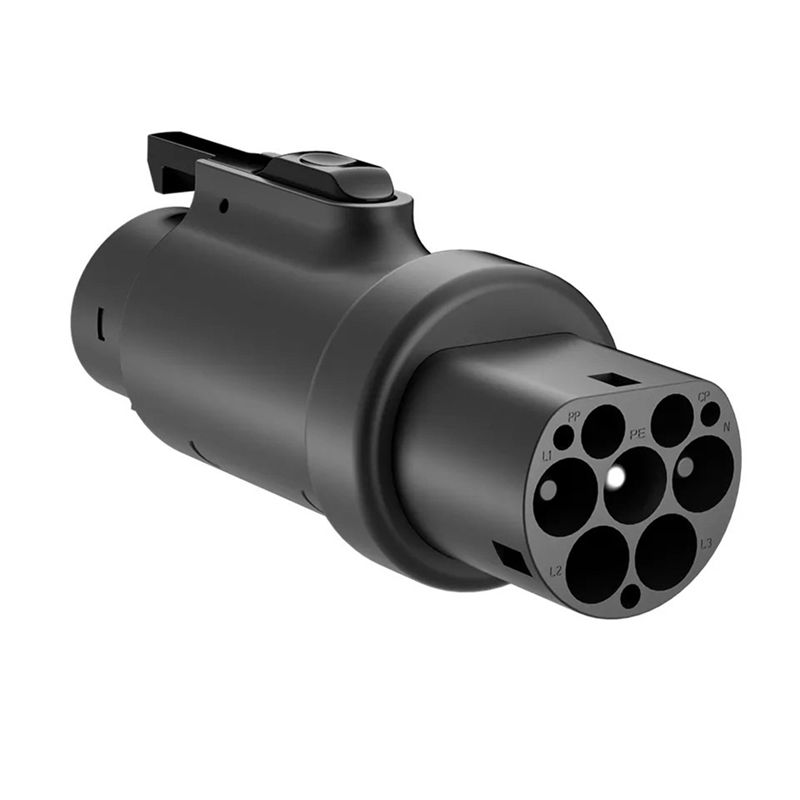 NEW-IEC62196 タイプ 2 から SAE J1772 タイプ 1 EV アダプター充電コンバータ 250V 32A タイプ 2 からタイプ 1 への変換アダプター