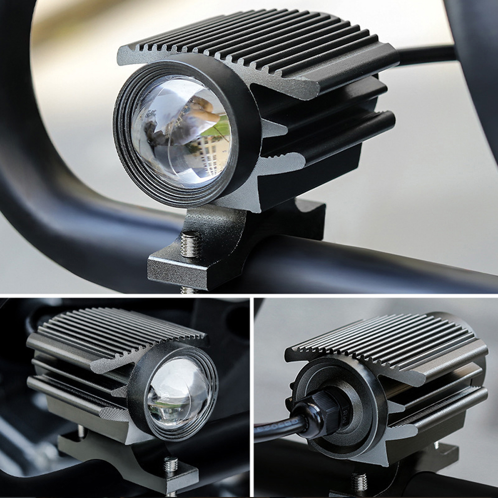 オートバイフォグライト車デュアルカラー Led ヘッドライトスポットライトプロジェクターヘッドライト ATV スクーター用補助ランプアクセサリー 80 ワット