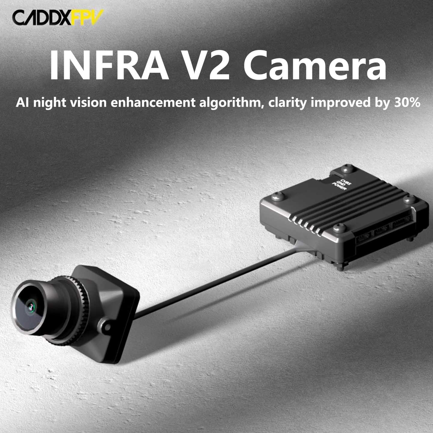 CADDXFPV インフラ V2 アナログ FPV カメラ 0 ルクス無光ナイトビジョン 1500TVL スーパー WDR 131.6° FOV B