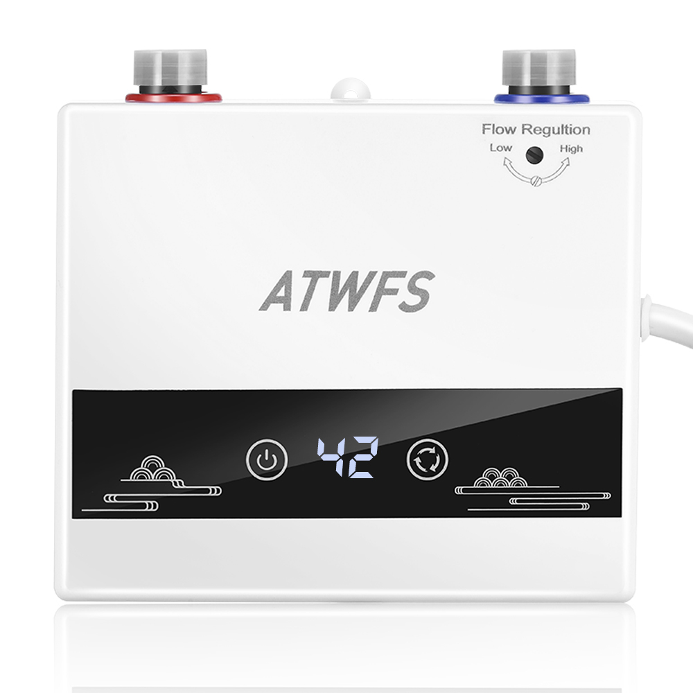 ATWFS 4600 ワット 220 V 電気タンクレス給湯器温水浴室サーモスタットインスタントホームシャワー加熱キッチン蛇口