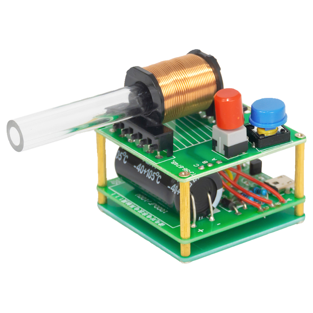 DIY 電子キットミニ電磁銃 100V 高電圧 DIY はんだ付けビルドキットマイクロインターフェース急速充電 DC5V