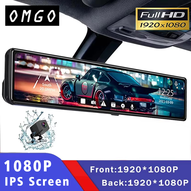 車 Dvr ミラー ダッシュカム デュアルレンズ ダッシュカム 車カメラ フル Hd 1080P ドライブ レコーダー ストリーム メディア リアビュー IPS スクリーン ミラー