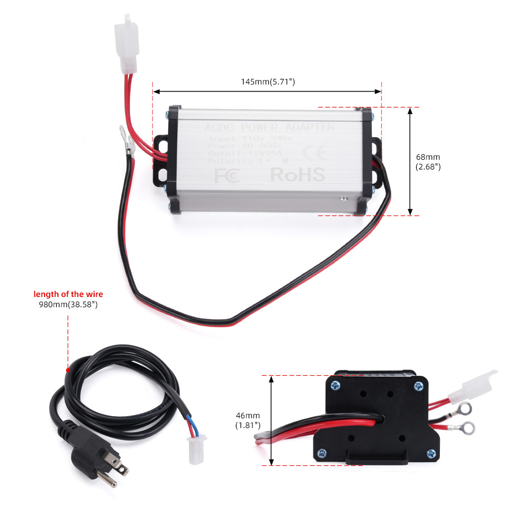 パーキングヒーターアダプター電源コード米国 12V-25A AC110V-245V から DC12V ワットディーゼルエアヒーターアダプターヒーター交換部品