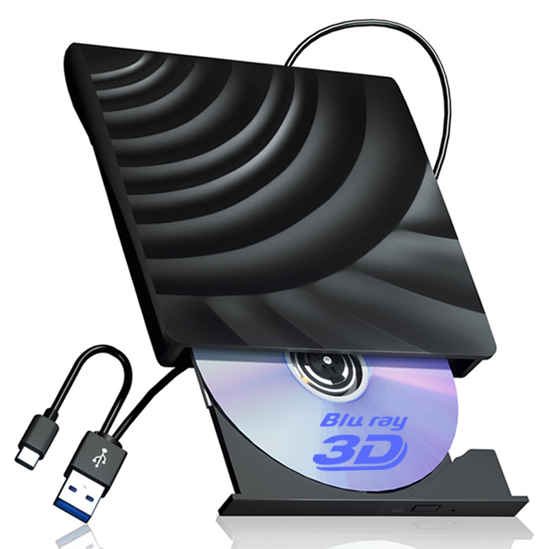 外部ブルーレイドライブ USB 3.0 ポータブル BD/CD/DVD -/RW プレーヤーリーダーバーナー ラップトップ PC コンピュータノートブック Windows Mac 用