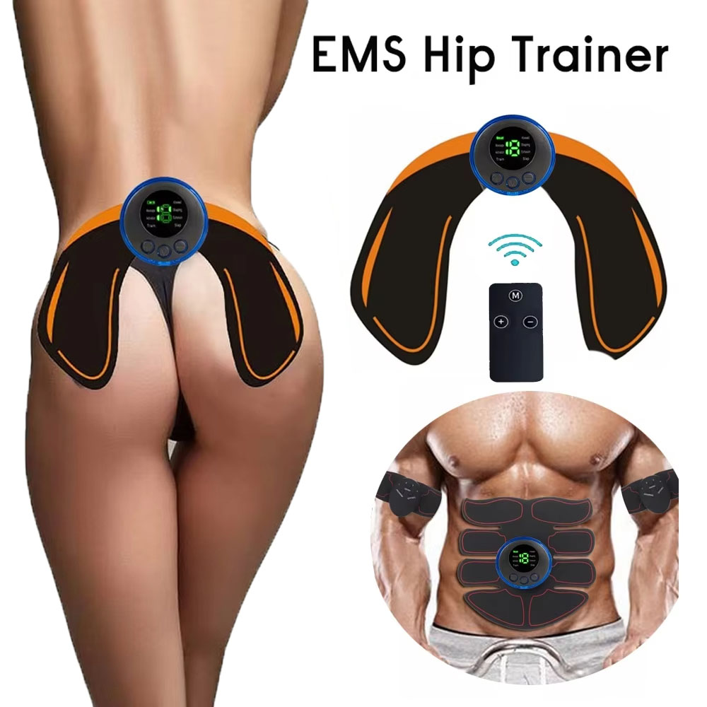 電気筋肉刺激装置 EMS ワイヤレス臀部ヒップトレーナー腹部 ABS 刺激装置フィットネスボディ痩身マッサージャー