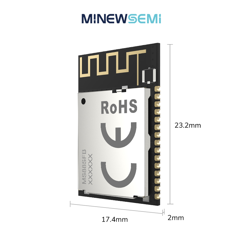 Bluetooth 5.2 PA/LAN BLE モジュール nRF21540 nRF52833 MS88SFB 2.4GH トランシーバー サポート ANT MESH ZIGBEE および THREAD