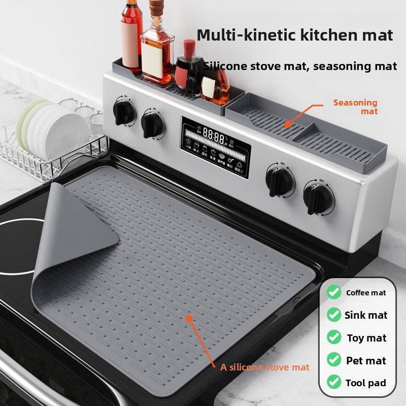電気ストーブ用ストーブトップカバーシリコン滑り止め耐熱ストーブマットガラス調理台プロテクター食器乾燥マットキッチン用