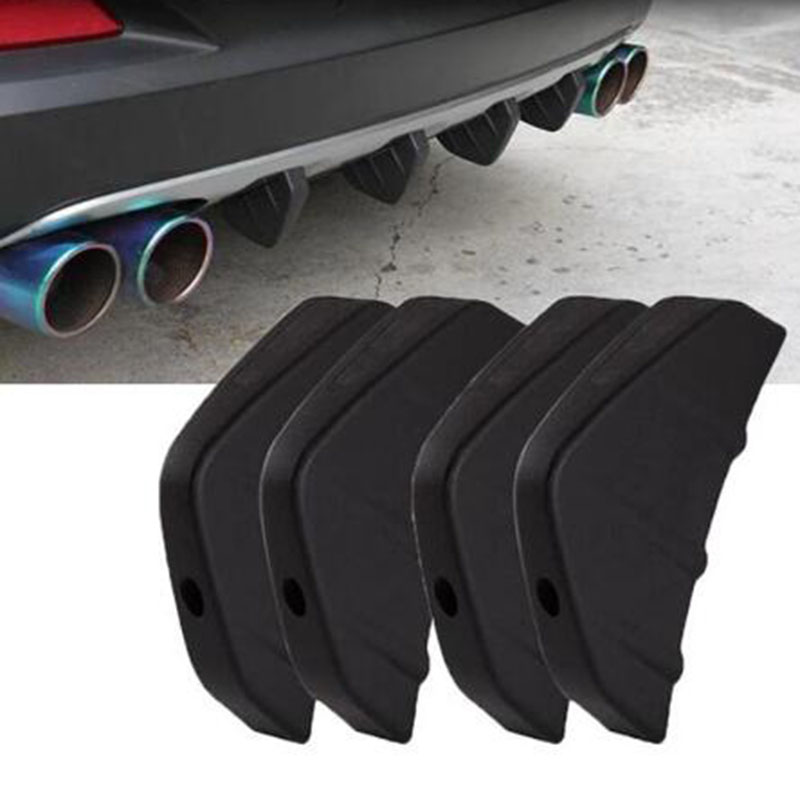 4pc ユニバーサル車のリアバンパーキャストサメスポイラーフォルクスワーゲン vw ポロティグアンパサートゴルフ EOS シロッコジェッタトゥアレグトゥーラン