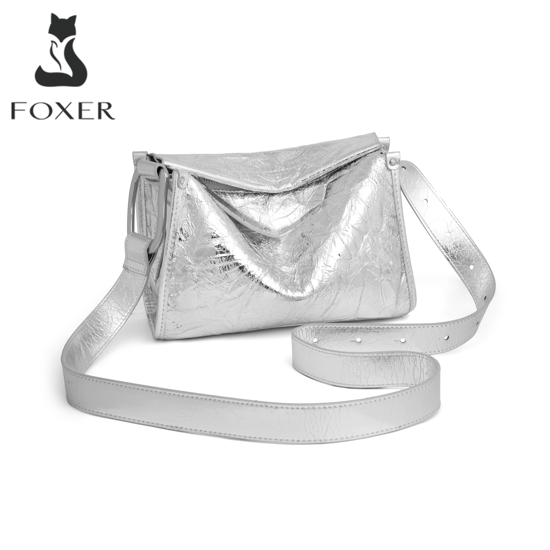 Foxer 2026 夏の新女性の Shoudle バッグ本革ファッション女性クロスボディバッグ高級レディースバッグ通勤用