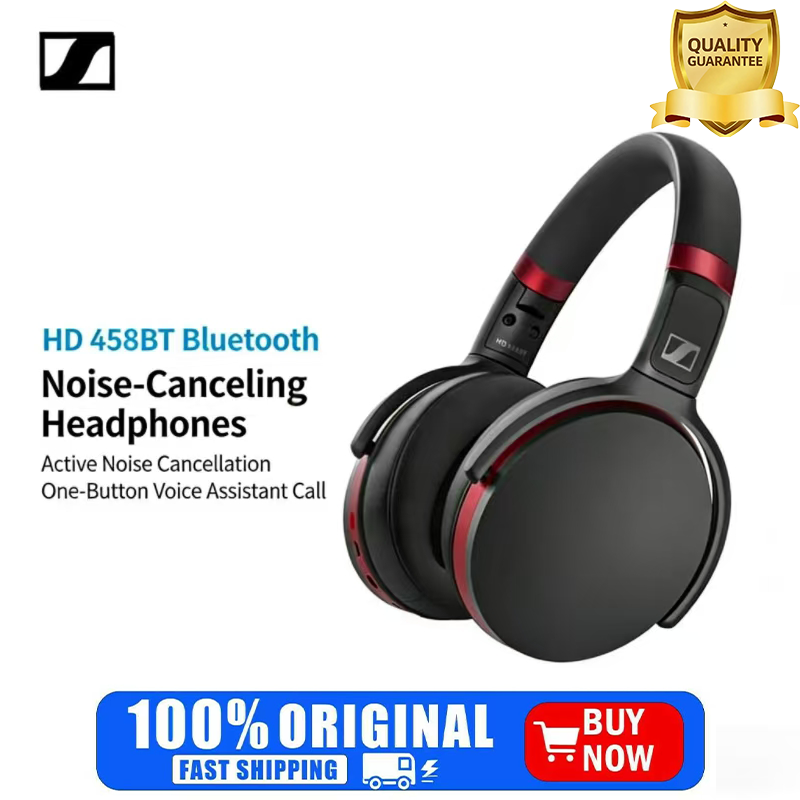 ゼンハイザー HD458BT Bluetooth ヘッドセット アクティブ ノイズ リダクション サブウーファー ヘッドセット