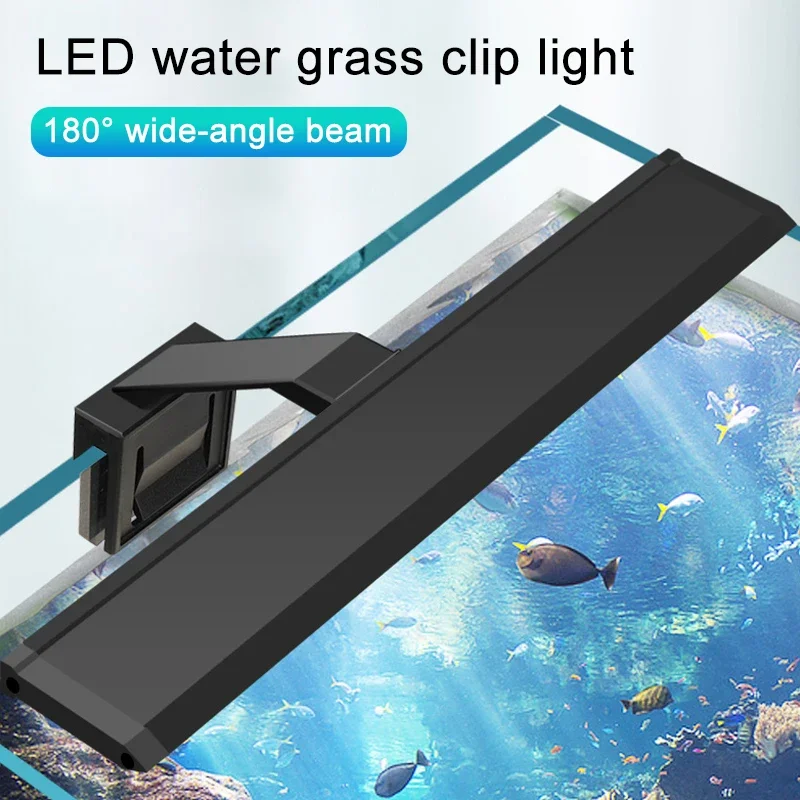 3 色 LED 水族館水草ライト 220V 5 ワット/7 ワット/9 ワット/12 ワット水生植物成長ランプ省エネ 55 センチメートル水槽クリップオンライト