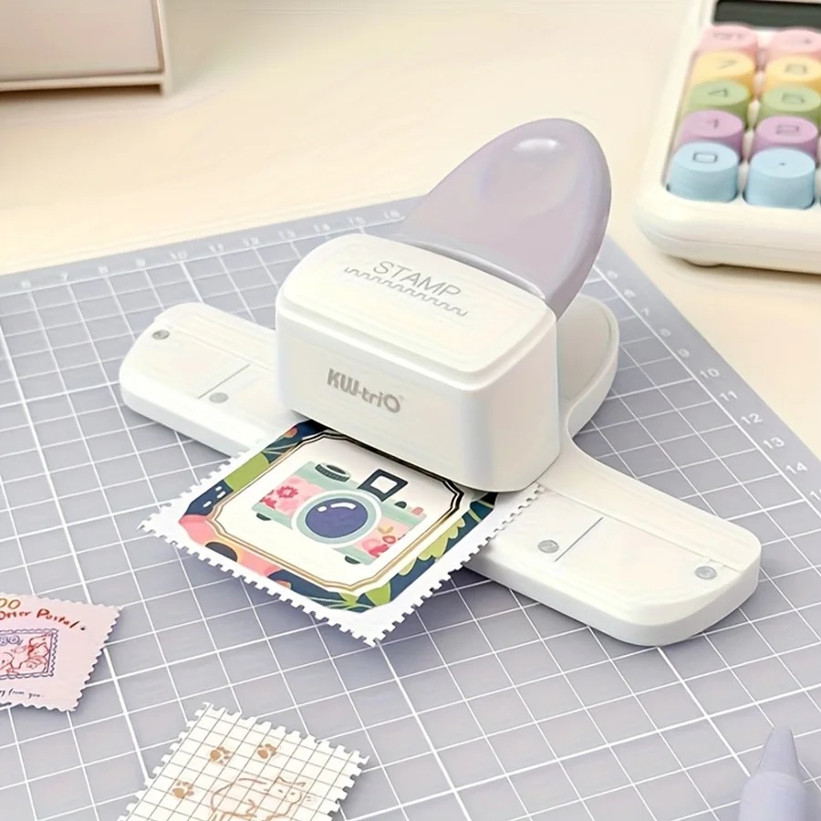 スタンプとシールエンボスマシン大穴パンチカッターDIYスタンプペーパークラフトレース装飾自家製ホリデーギフト包装用