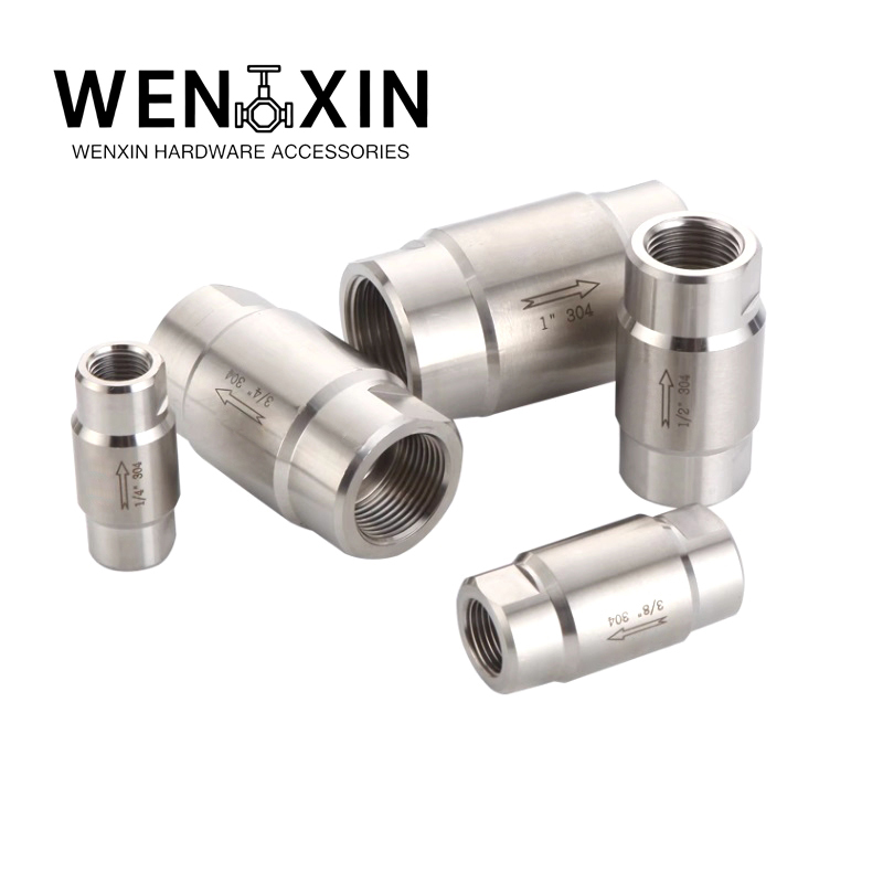 1/4"3/8"1/2" 3/4 "1" BSPP 雌ねじ高温高圧逆止弁、SS304 ステンレス鋼逆止弁