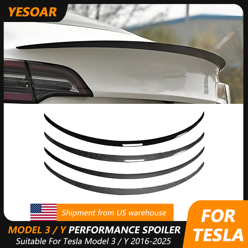 テスラモデル 3/モデル 3 ハイランド/モデル Y 2018-2026 パフォーマンススタイルスポイラー ABS リアウイングトランク翼テスラアクセサリー