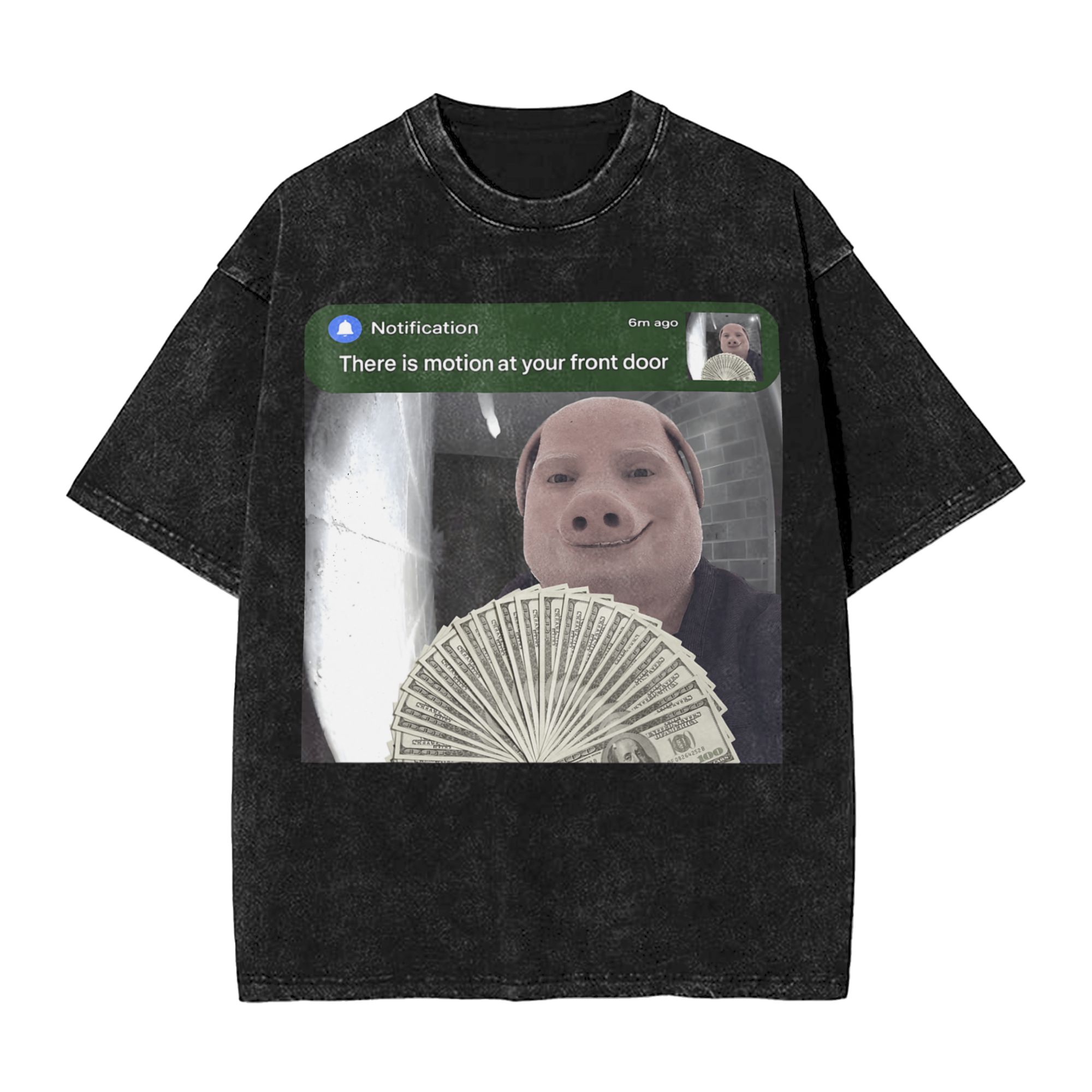 あなたのフロントドアにモーションがあります面白いジョンポークミーム Tシャツメンズカジュアルピュアコットン Tシャツラウンドカラー半袖 Tシャツ