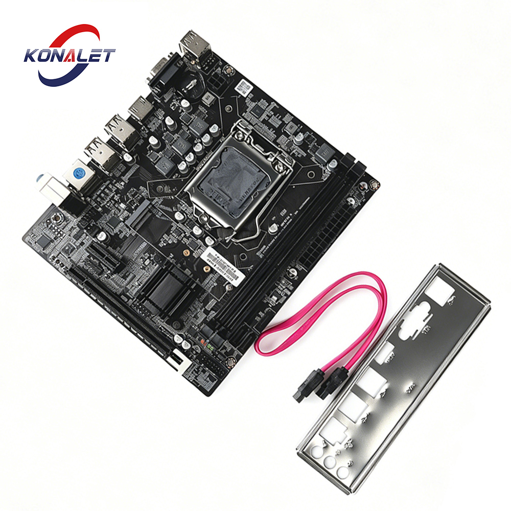 KONALET H61 マザーボード LGA 1155 DDR3 デュアル チャネル 2 DIMM デスクトップ メインボード サポート NVME M.2 SSD Intel i3 i5 i7 CPU VGA HDMI