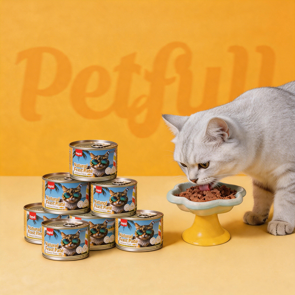 ペットフルキャット 犬猫用缶詰 ペットフード 170g×24缶 まぐろ ビーフ サーモン チキンフレーバー キャットフード缶