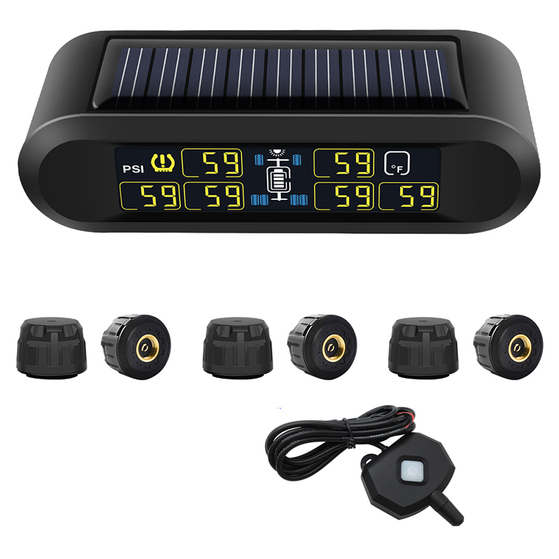 CAREUD 6 ホイール外部センサーワイヤレス車圧力監視システム RV トレーラー車両 TPMS