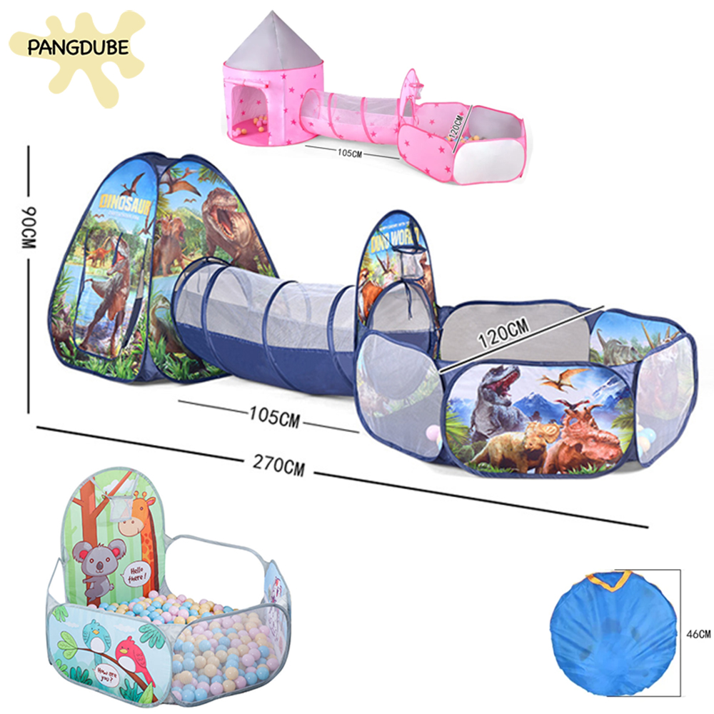 PANGDUBE 子供用プレイテント 折りたたみ式 宇宙船トンネル プレイハウス 屋内 屋外 子供用城 ゲームテント キャリングバッグ付き