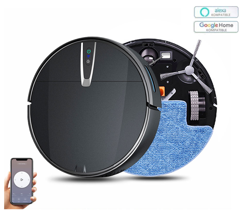 3800PA吸引APP付きロボット掃除機スマートモップクリーナー