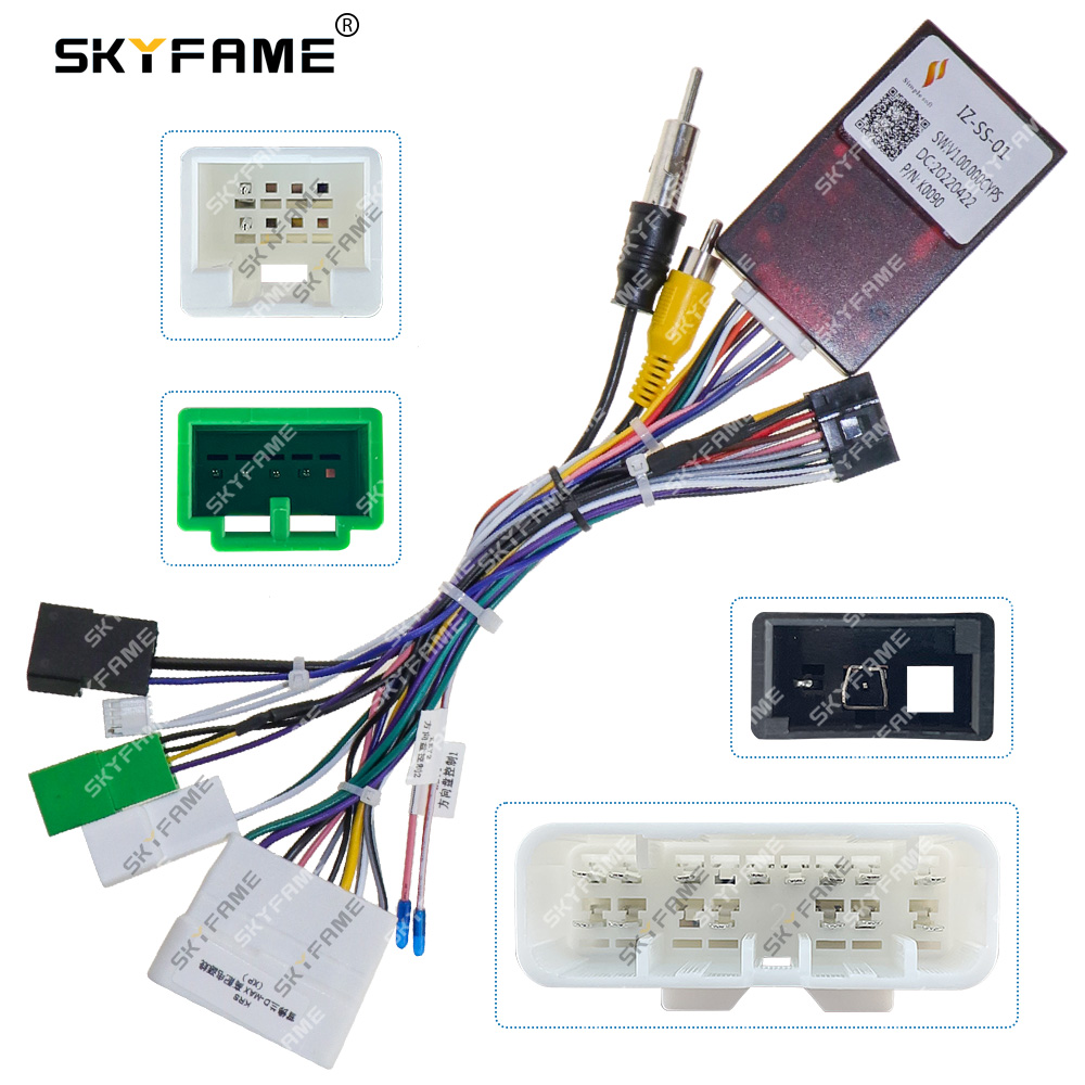 Simplesoft 車 16pin 配線ハーネスアダプタ Canbus ボックスデコーダ Android ラジオ電源ケーブルいすゞ D-MAX IZ-SS-01
