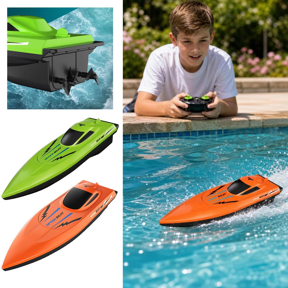リモートコントロールボート子供のための防水リモートコントロールおもちゃ高速リモートコントロールボート軽量ウォーターレーサー RC ボートプールおもちゃ