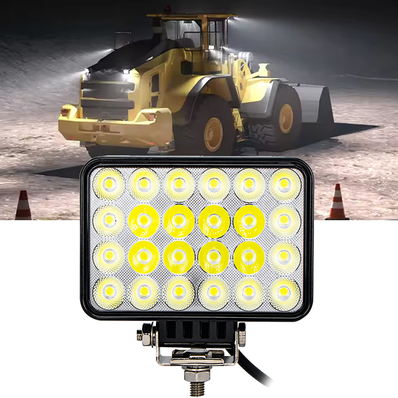 72 ワット 12/24 ボルト正方形 Led ワークライト Led ドライビングライトスポットフラッドコンボビームフォグライト大型機器オフロードトラックトラクター