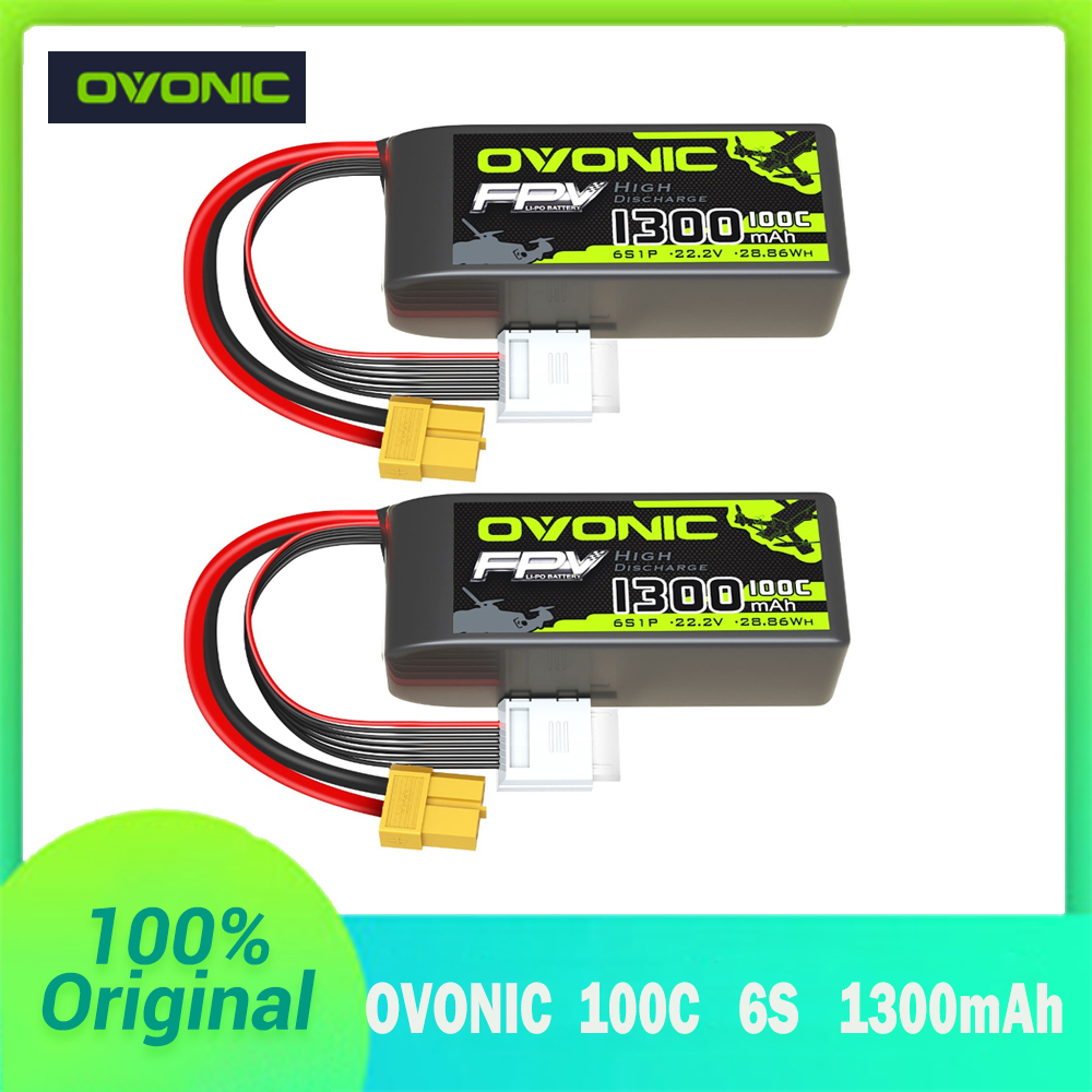 OVONIC 1300mAh 6S 22.2V 100C リポバッテリー RC ヘリコプター Quadcopter FPV レーシングドローン部品 22.2V バッテリー