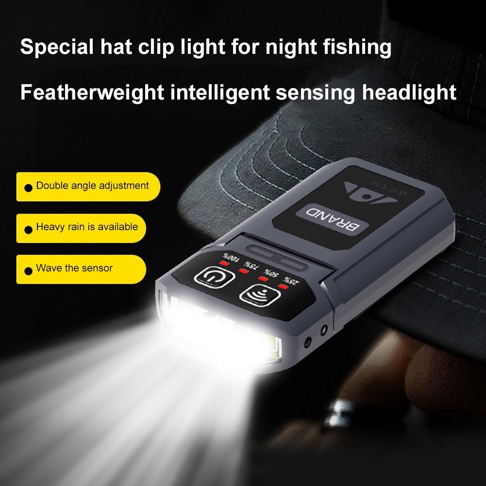 ミニ LED ヘッドランプクリップ USB 充電式キャップハットライトポータブルヘッドトーチ釣りキャンプ用ポータブル照明ヘッドライト