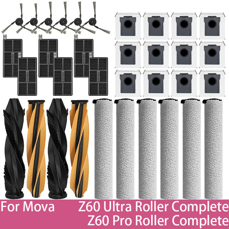 MOVA Z60 ウルトラローラー完全/Z60 ウルトラローラー SA ローラーロボット真空部品メインサイドブラシダストバッグフィルターローラー