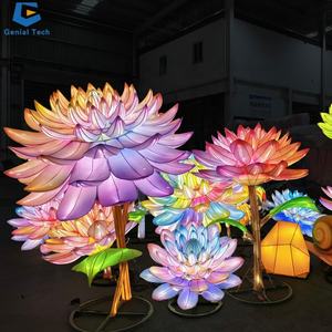 SGL177 中国シルクフェスティバル・ランタンフェスティバル・イルミネーション展 花をテーマにしたランタン（植物園用）