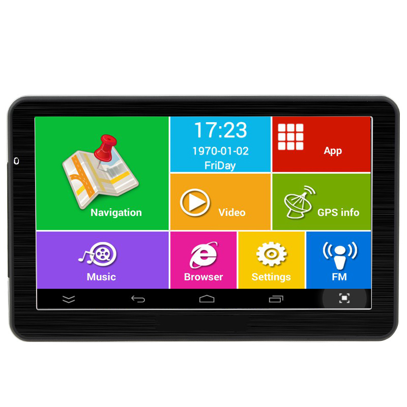 KMDRIVE 7" Inch Android 16GB Car Navigator GPS Navigation Sat Na AV-IN Rearview Camera WIFI FM Transmitter Free Maps