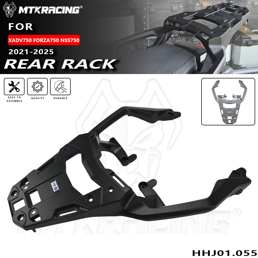 MKLIGHTECH トップボックスブラケットホンダ XADV750 FORZA750 NSS750 2021 2022 2023-2025 リア荷物ホルダーオートバイラック貨物棚