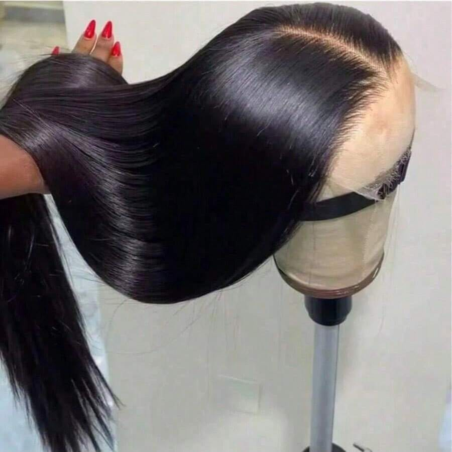 ストレートレースフロントウィッグ人毛 13X6 Hd レースフロントウィッグ 13X4 骨ストレート人毛かつらヘアアクセサリー女性のための