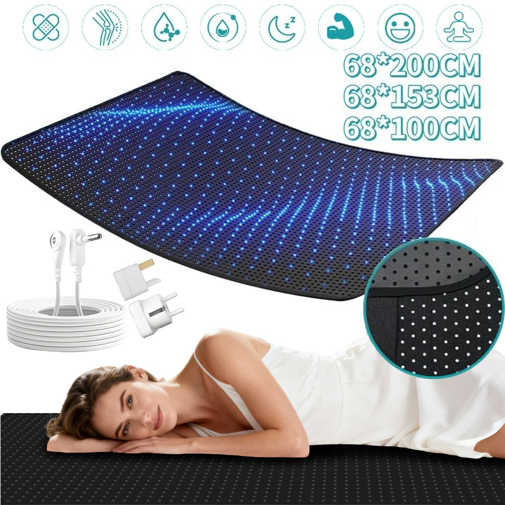 ベッド用アースマット W68CM アースマット アーシングパッド 睡眠改善 痛みストレス緩和 導電性炭素繊維 コード付き