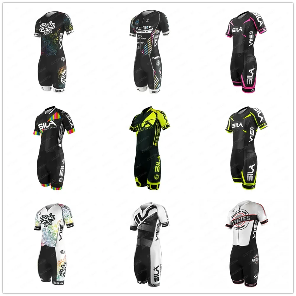 SILA Sport Cycling Jersey Men Triathlon Clothing Skinsuit Ropa Ciclismo Bike Outdoor cycling Jumpsuit Monkey Skating Suit 2022