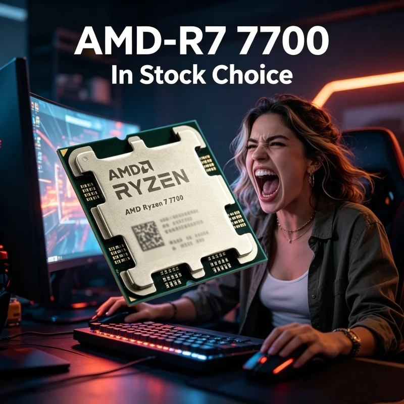 AMD Ryzen 7 7700 ゲーミングCPU、8コア16スレッド、最大5.3GHz、AM5ソケットデスクトッププロセッサ（パッケージなし）