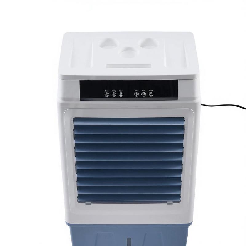 蒸発式空気クーラー、3100 CFM、9ガロン水タンク付きスワンプクーラー、リモコン付きポータブル冷却ファン、12時間タイマー、アイスボックス4個、静かな動作、屋外屋内使用用の3つの風速
