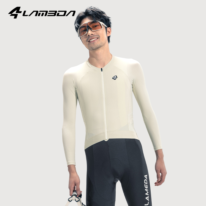 LAMEDA 男性春夏 UV 保護スリムフィット長袖サイクリングジャージ薄手汗発散プロフェッショナルロードマウンテンバイクに