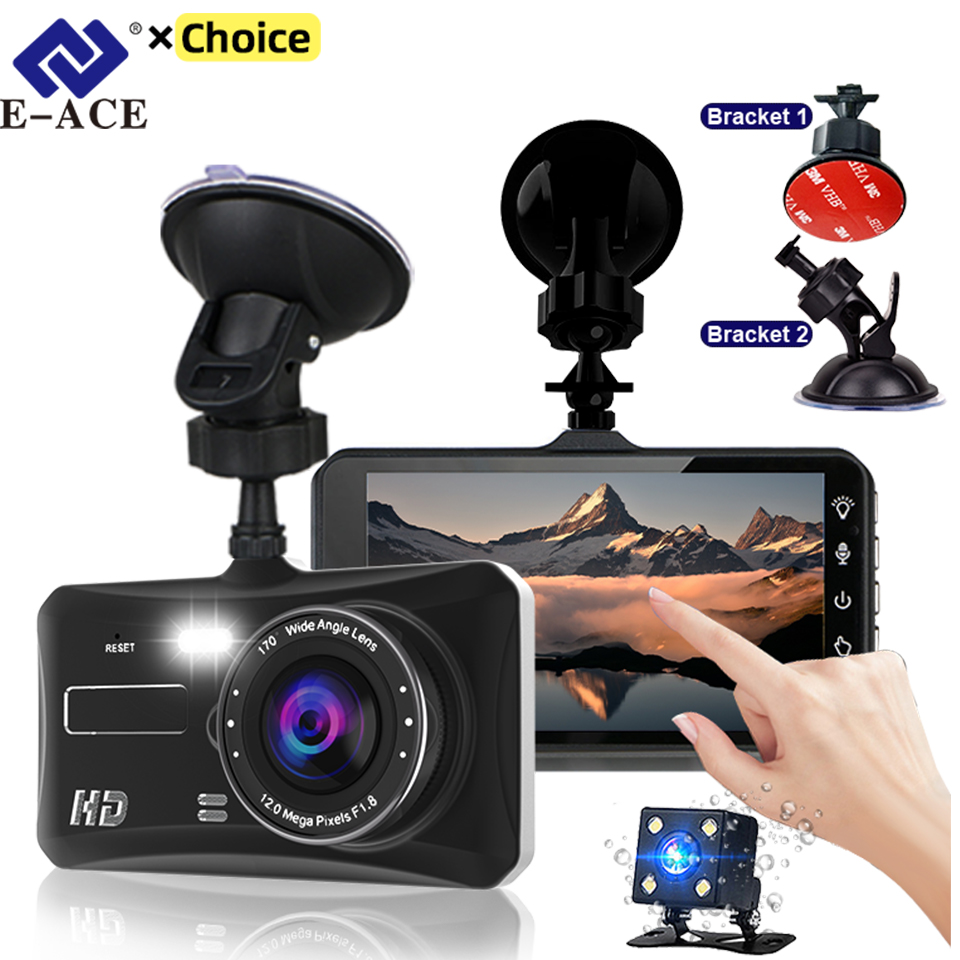ダッシュカム 24H タッチナイトビジョンフル HD 1080P フロントとリアカメラ 4.0 インチ車 DVR ミラーデジタルビデオレコーダー Dvr ブラックボックス