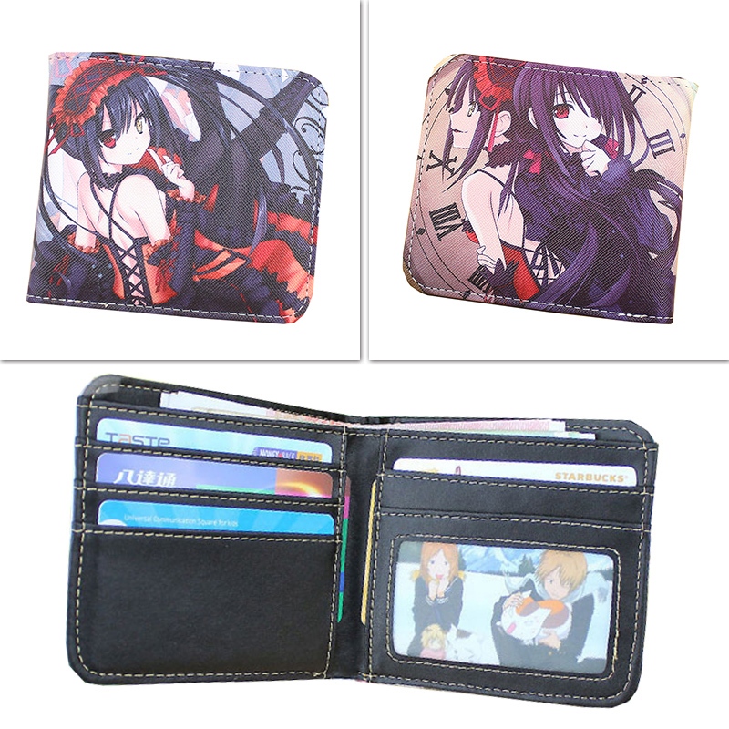 アニメデート・ア・ライブ時崎狂三メンズ財布レディースショートカードホルダー財布