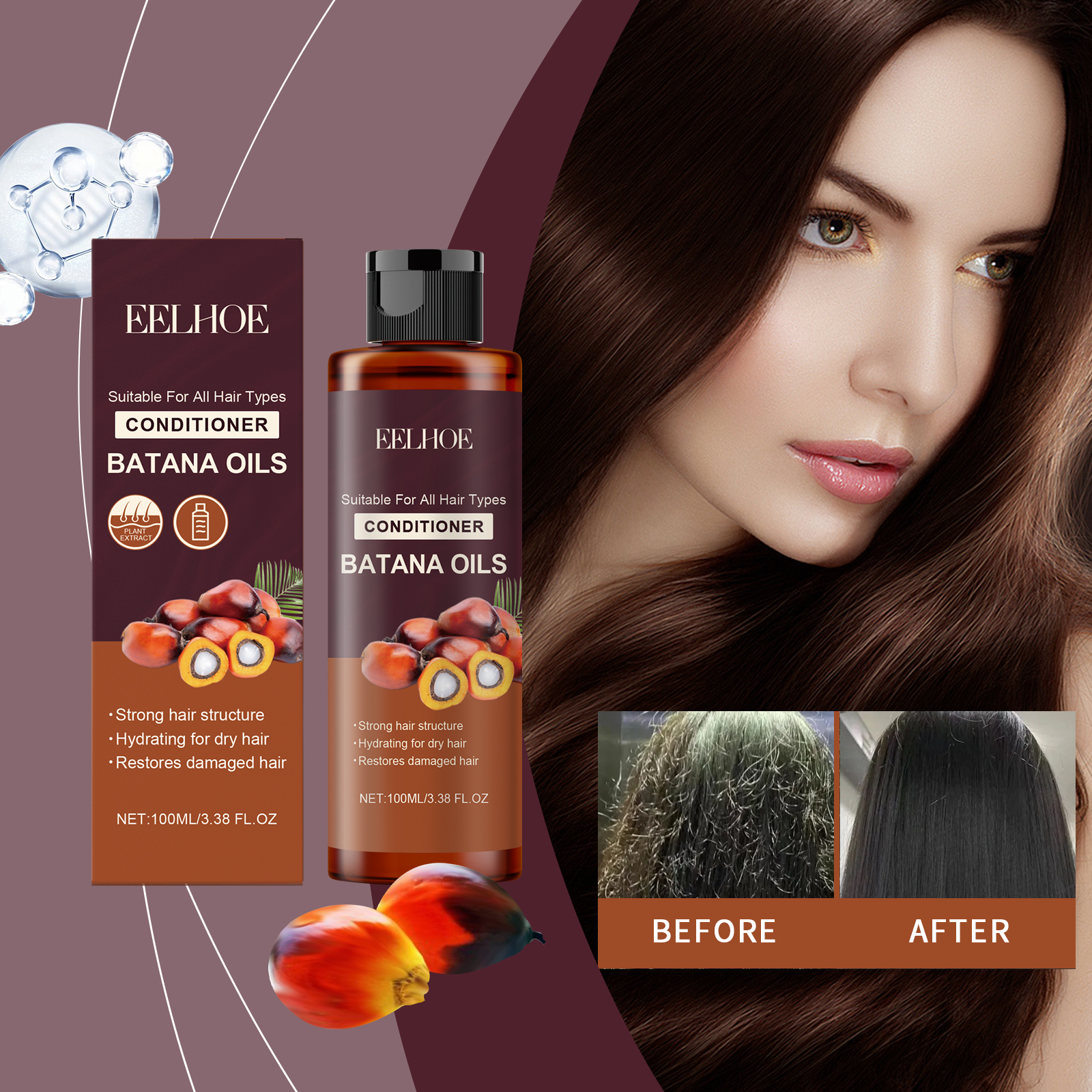 Batana オイルシャンプーコンディショナーセットオイルコントロール抗フケ頭皮ヘアトリートメント枝毛抗縮れ脱毛ヘアケアセット