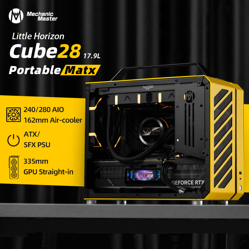 メカニックマスター C28 コンピュータケースアルミ合金リトルホライズン ITX MATX マザーボードタワーウォータークーラーポータブルミニ PC ケース