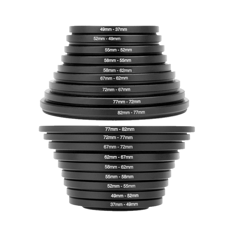 37-82mm ラウンド航空アルミニウムカメラアダプターリングステップアップ & ダウンリング防水ブラック OEM/ODM 互換性全モデル