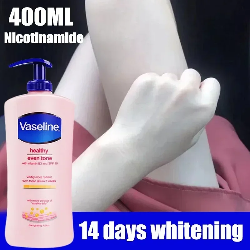 400 ミリリットルビタミン B3 ワセリンニコチンアミド美白ボディローションスキンケア健康的な白いボディブライトニングクリームが含まれています