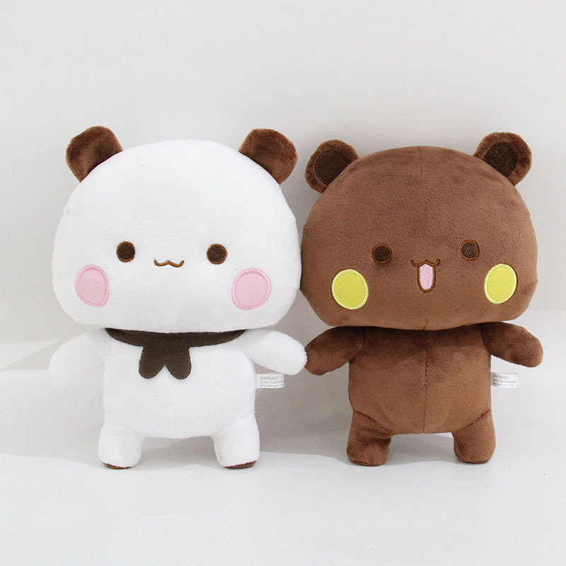 かわいいブブとドゥドゥパンダぬいぐるみソフト睡眠仲間かわいい漫画ふわふわクマのおもちゃ車のソファの装飾クリスマス/誕生日ギフト