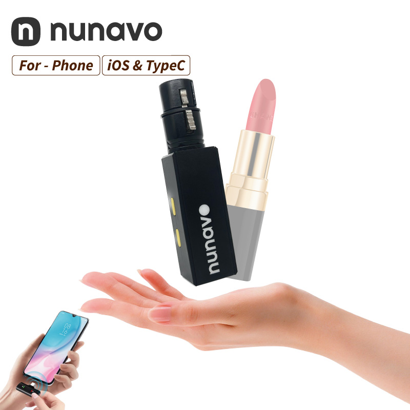 NUNAVO ワイヤレスマイクコンバーター XLR 送信機受信機送信電話 Android スマートフォンインタビューライブストリーム