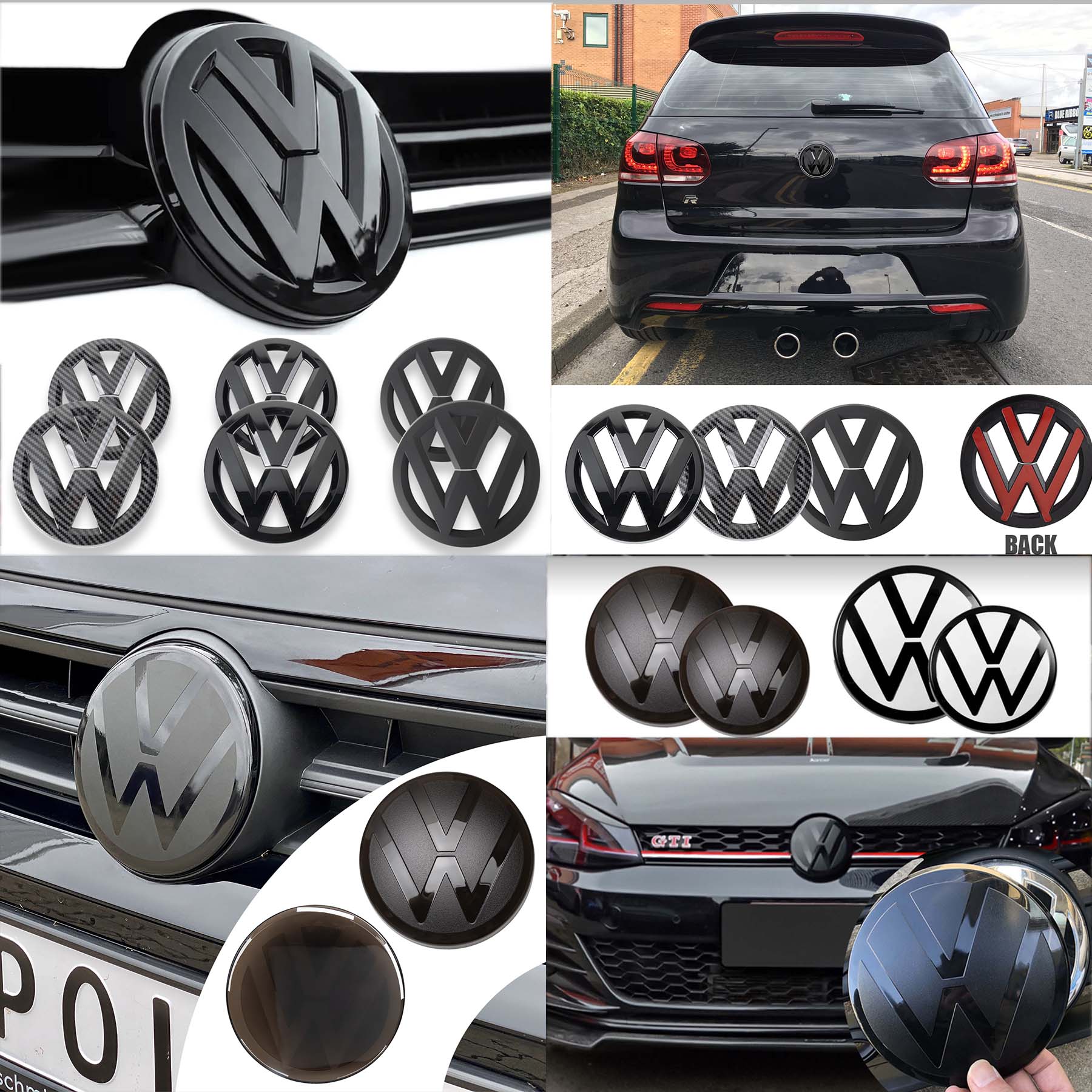 車のフロントラジエーターバッジステッカーリアトランクリッドエンブレムデカール装飾 Vw フォルクスワーゲンゴルフ 4 5 6 7 7.5 8 バリアント 7 Sportvan