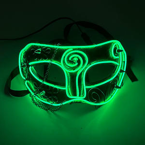 Halloween Steampunk Costume Party: LED-Lit Half-Face Stage Carnival Costume Prop