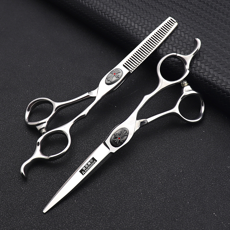 Axemoore ヘアはさみプロフェッショナル 6 "日本ステンレスヘアカットはさみ理髪店理髪間伐鋏